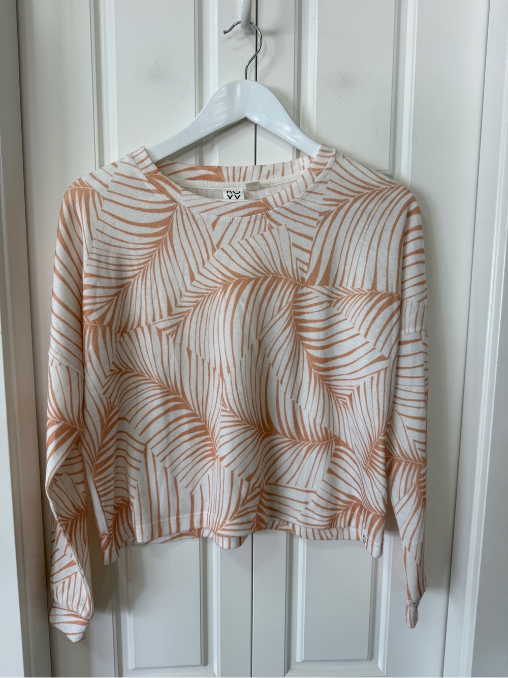 Roxy “Off To The Beach” Lightweight Palm Print Sweater | Size Small